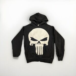 Warren Lotas Punisher "Sawed-Off" Skull Hoodie Front and Back Graphics Small USA